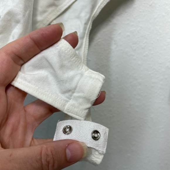 Reformation Heather Ivory Bodysuit Sweetheart Neck Large P430 - Picture 4 of 9